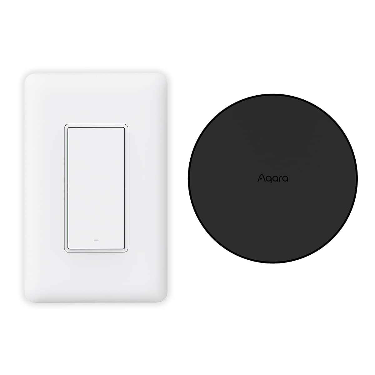 Aqara Smart Light Switch with Neutral Wire (Single Rocker) & Hub M2 - Zigbee Wireless Switch for Home Automation, Remote Control & Timer, Works with Alexa, Google Assistant & Apple HomeKit - Perfect for Smart Home Lighting Control & Voice Commands