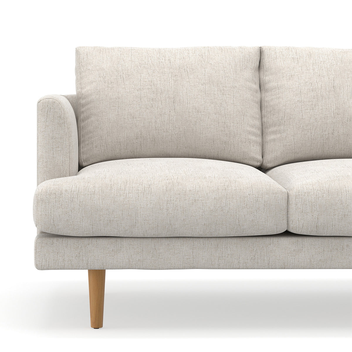 Jaspa Linen 3-Seater Sofa - Modern Living Room Furniture for Small Spaces | Comfortable Couch for Apartments, Condos & Cozy Homes