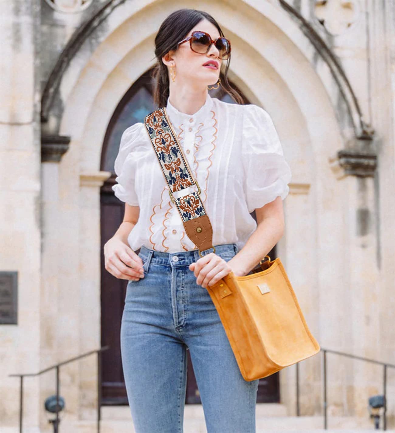 Adjustable Crossbody Shoulder Strap Replacement for Purses & Handbags - Wide Guitar Style Bag Strap - Perfect for Daily Use, Travel & Fashion Accessories