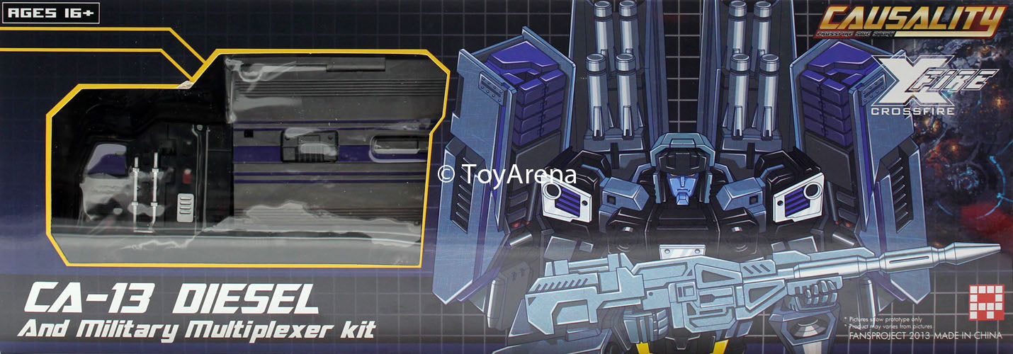 FansProject Causality CA-13 Diesel & Military Multiplexer M3 Crossfire Set Kit - Transformers Action Figure Collectible for Fans and Display - Perfect for Toy Collections, Gifts, and Themed Decor