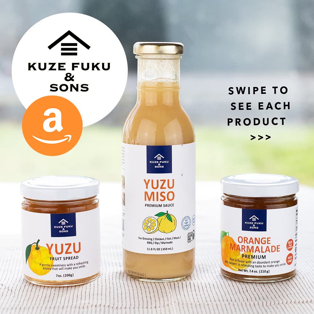 Premium Japanese Yuzu Citrus Marmalade - Natural Fruit Spread with No Artificial Additives (7oz, 3 Jars) | Perfect for Toast, Desserts & Gift Giving