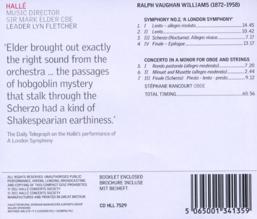 Vaughan Williams Symphony No. 2 - A London Symphony & Oboe Concerto for Strings | Classical Music CD for Relaxation, Study & Dinner Parties