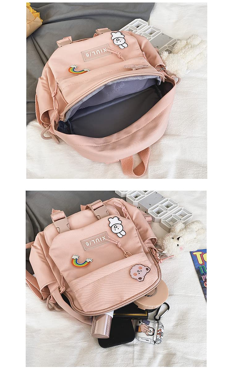 GGOOB Cute Mini Backpack for Teens - Kawaii Small Backpack with Accessories | Stylish Aesthetic School Bag for Girls, Travel & Daily Use