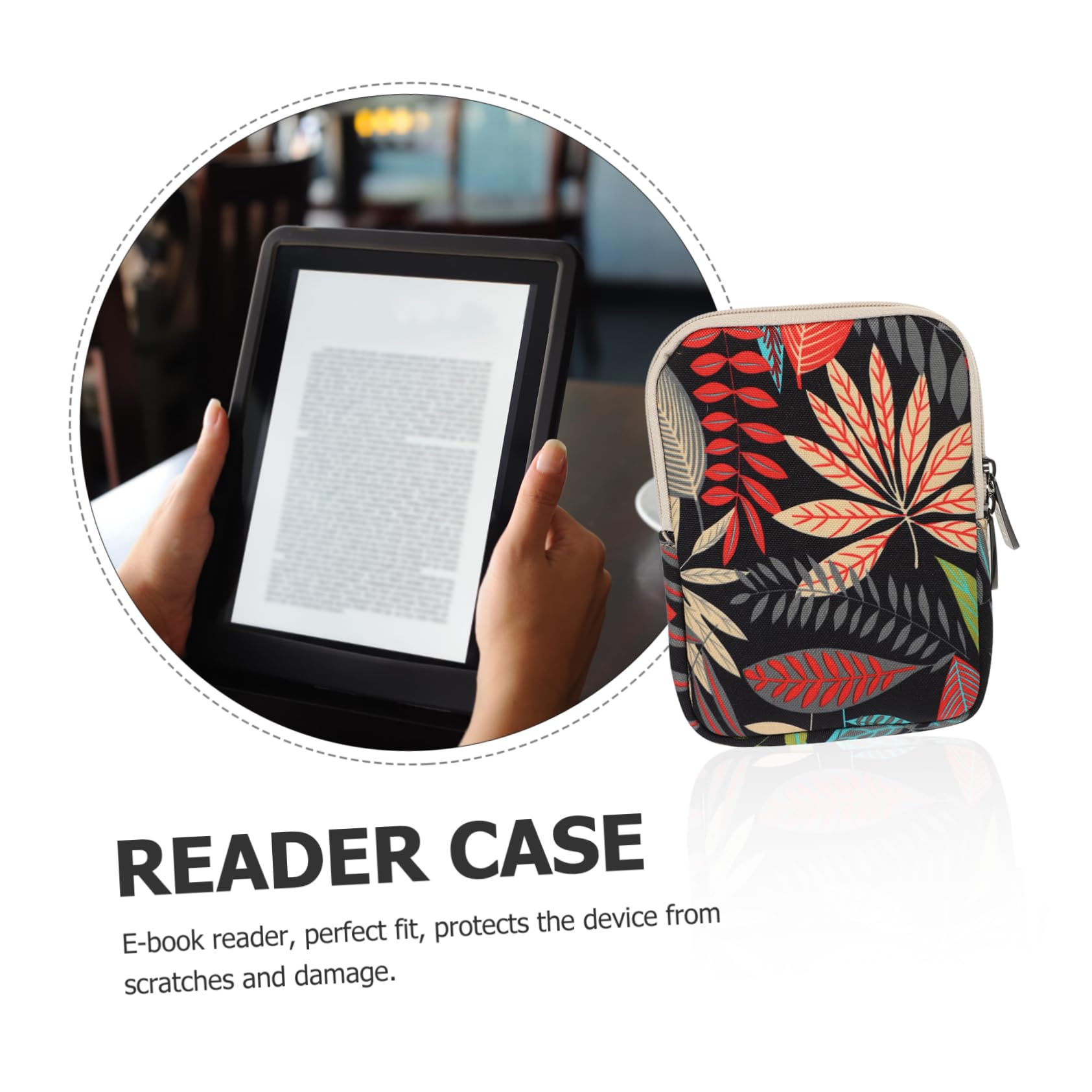 CAXUSD Canvas Kindle Cover for Kindle 2/3/4 - Protective Ebook Case with Lint-Free Material - Perfect for Book Signings, Galleries & Reading at Home/Cafe/Travel