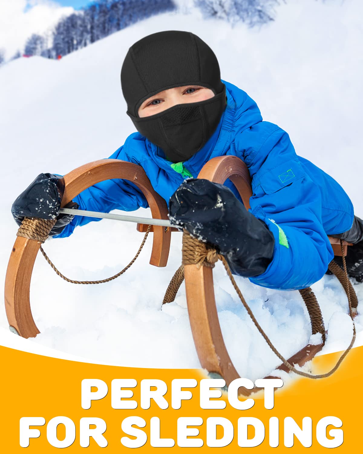 Venswell Kids Winter Balaclava Ski Mask - Warm Full Face Cover for Cold Weather - Perfect for Skiing, Snowboarding, Cycling & Outdoor Activities