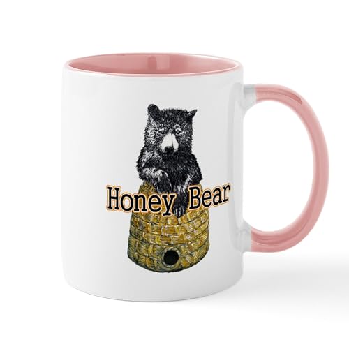 White/Pink Inside - Honey Bear Mug