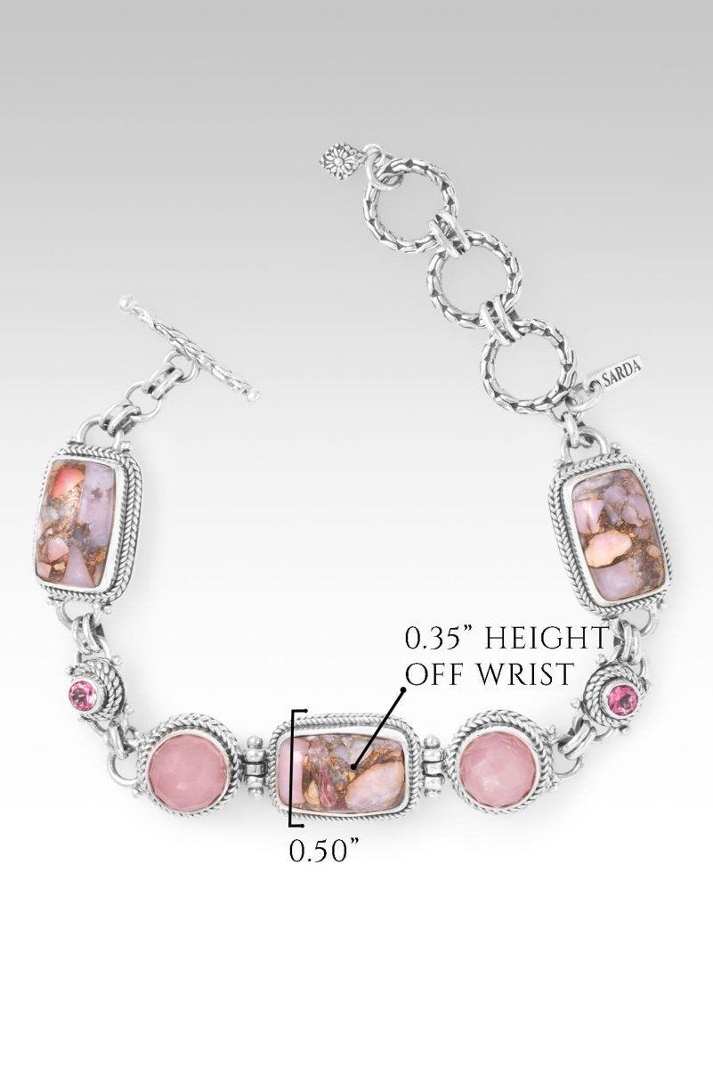 Choose Love Bracelet™ - Pink Opal, Ballet Blush Quartz & Pale Plum Mystic Topaz | Elegant Jewelry for Women, Gift for Her, Valentine's Day, Anniversary & Special Occasions