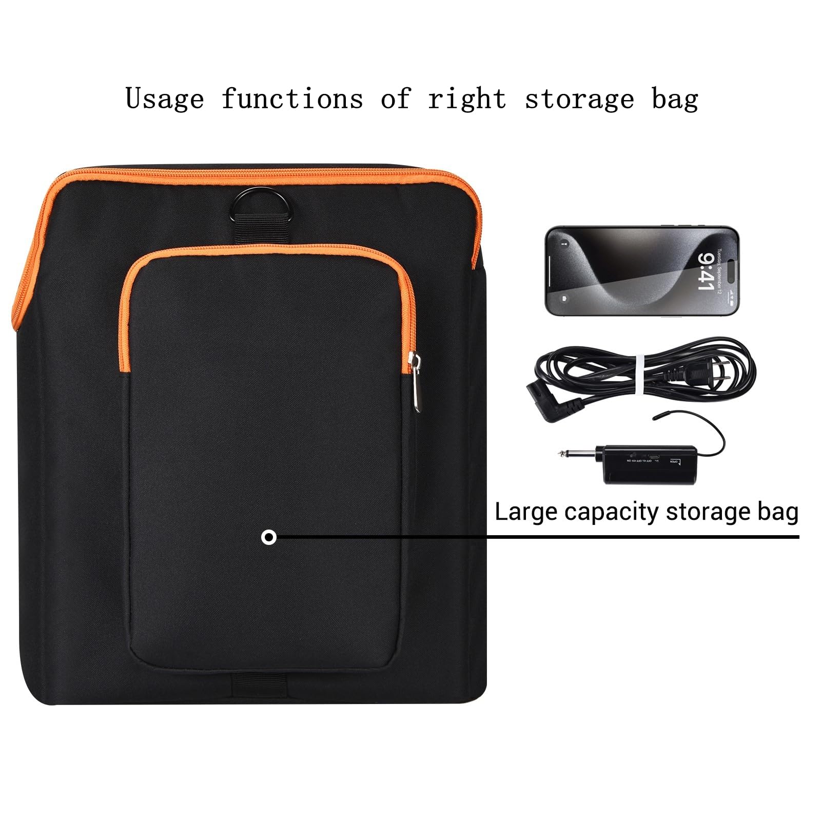 JBL PartyBox Encore Essential Speaker Case with Microphone Storage - Durable Carrying Bag for Outdoor Parties, Street Performances & Travel Protection