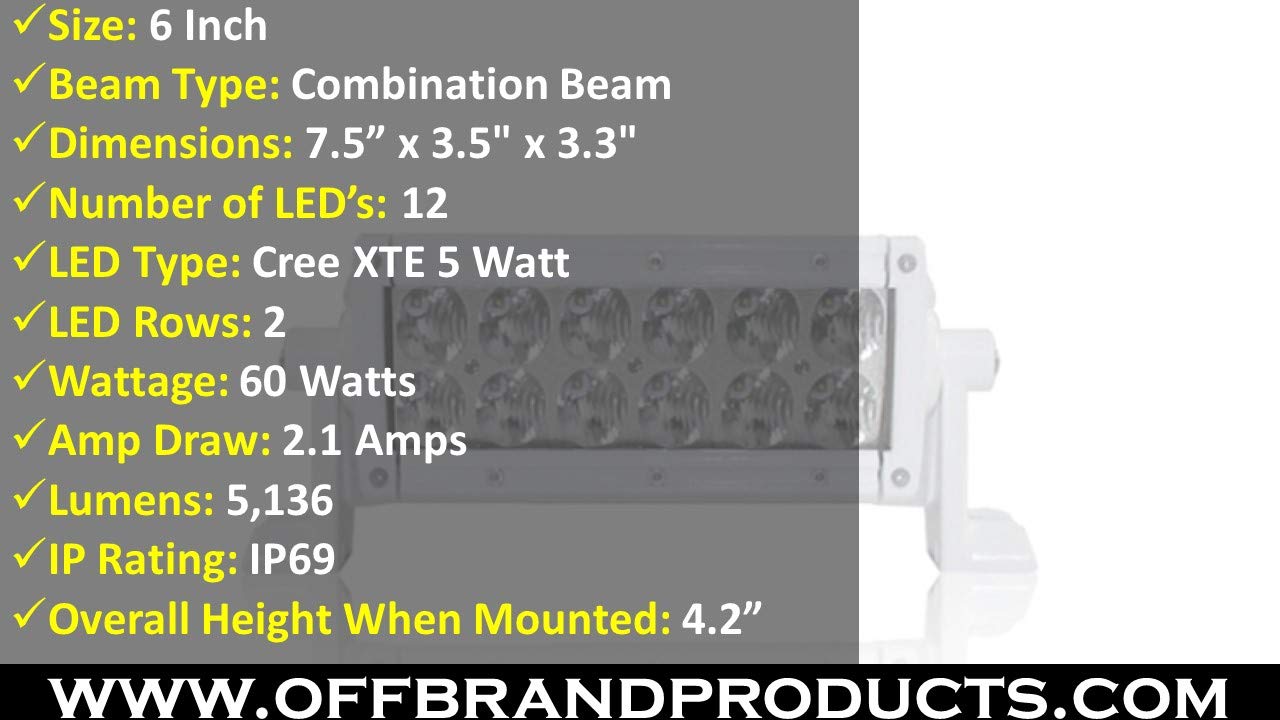 6 Inch Marine White LED Light Bar - Waterproof Boat Lighting for Deck, Cabin & Underwater Use - Perfect for Boats, Yachts & Marine Applications