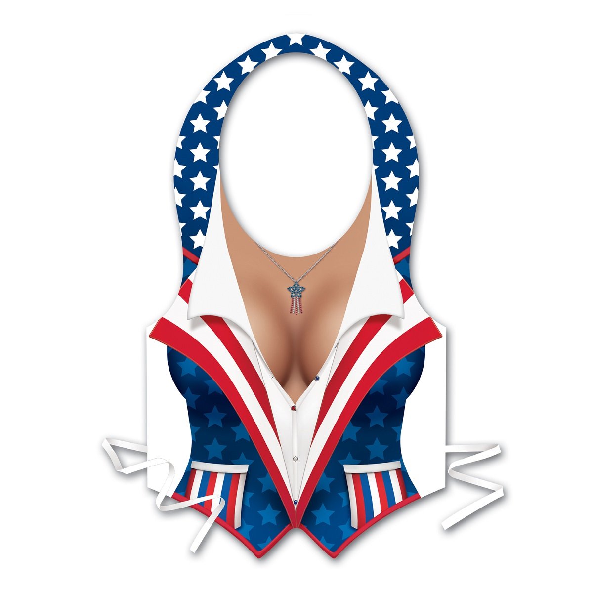 48-Pack Patriotic Blue Stars & Stripes Vests for Women - One Size - Perfect for 4th of July, Independence Day, and Patriotic Themed Parties