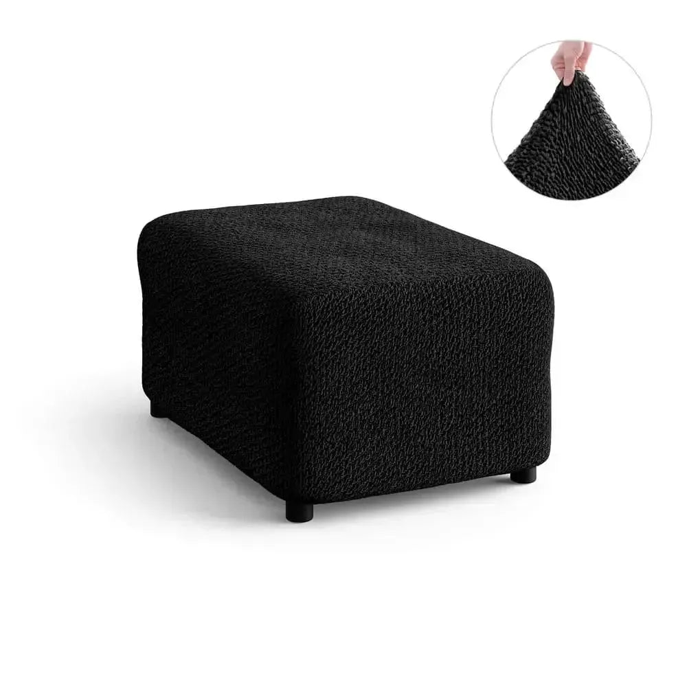 Velvet Ottoman Slipcover Medium Size - Soft & Durable Furniture Cover for Living Room, Bedroom, or Office Decor