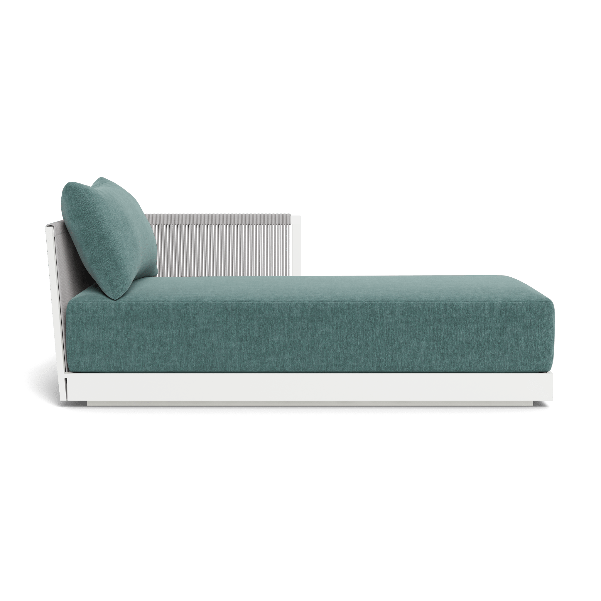 Antigua Chaise Lounge Chair - Modern Right-Arm Accent Chair for Living Room, Bedroom, or Office - Comfortable Upholstered Reading Chair with Sturdy Metal Legs