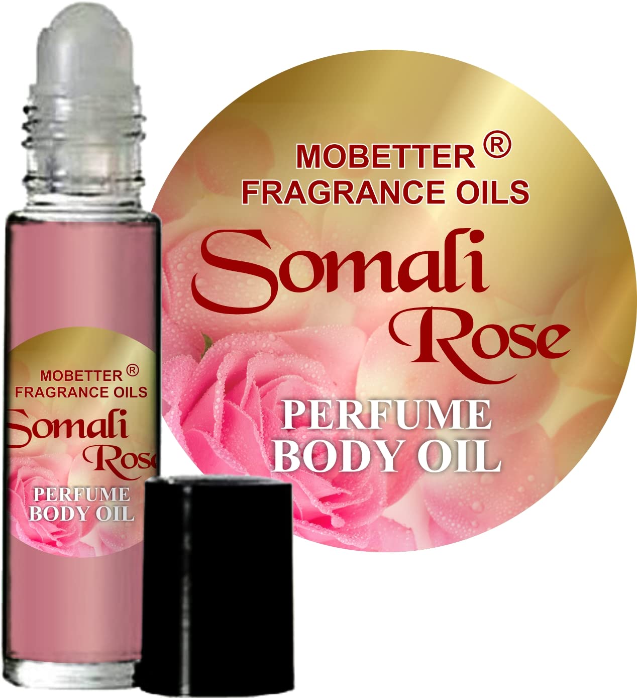 MOBETTER Somali Rose Fragrance Oil for Perfume & Body - Long Lasting Aromatherapy Scent for Massage, Diffuser, Lotion & DIY Skincare