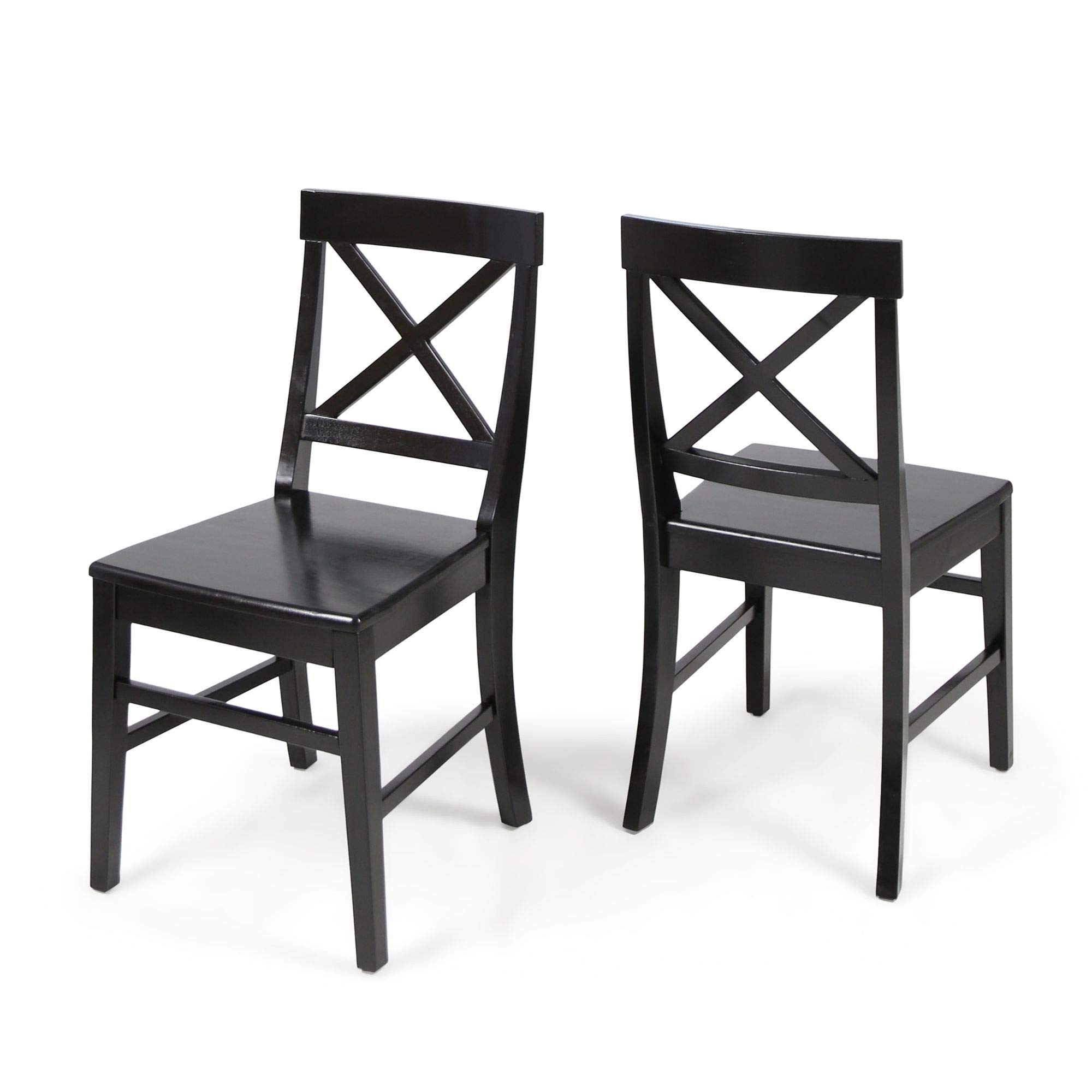 Set of 2 Black Farmhouse Dining Chairs 35