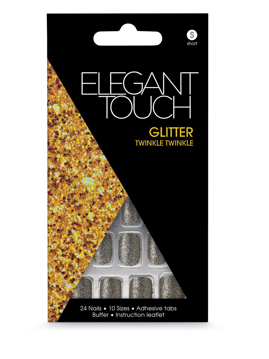 Glitter Nails with Adhesive Tabs - Self Stick Nail Art Decals for Women - Perfect for Parties, Weddings & Special Occasions