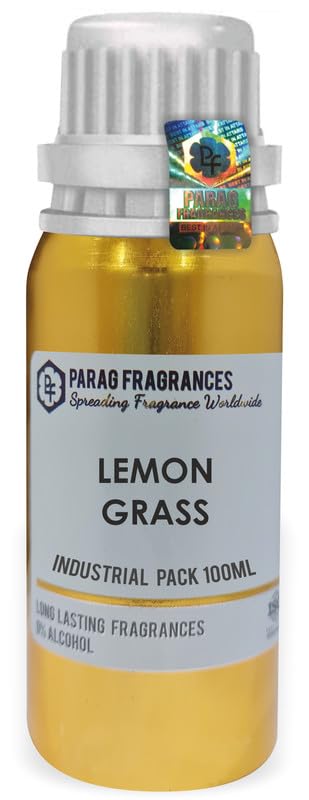 Premium Grade-1 Parag Fragrances Lemongrass Attar Perfume – 100ml (Wholesale Pack) | 0% Alcohol, Long-Lasting Scent for Personal & Religious Use | Perfect for Aromatherapy, Meditation & Daily Fragrance
