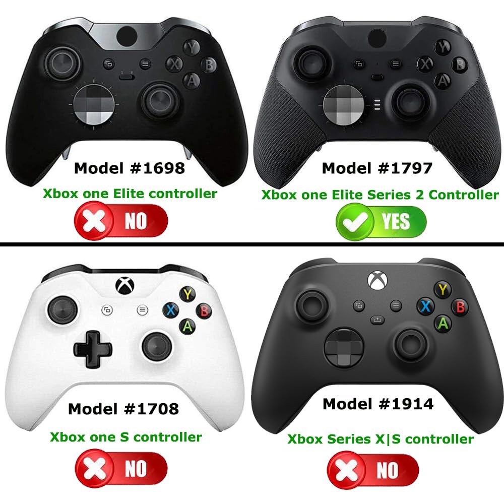 Xbox One Elite 2 Controller Model 1797 Replacement Front Housing Shell & Back Case Cover Kit (Red) - Compatible with Xbox Elite Series 2, Perfect for Gaming, Repair, and Customization