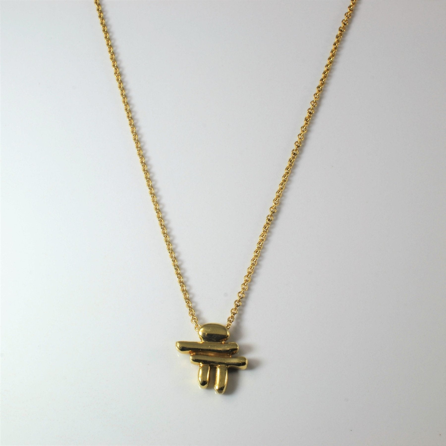 Inukshuk Necklace for Women - 18K Gold Plated Sterling Silver Pendant - Perfect for Gifts, Birthdays & Everyday Wear