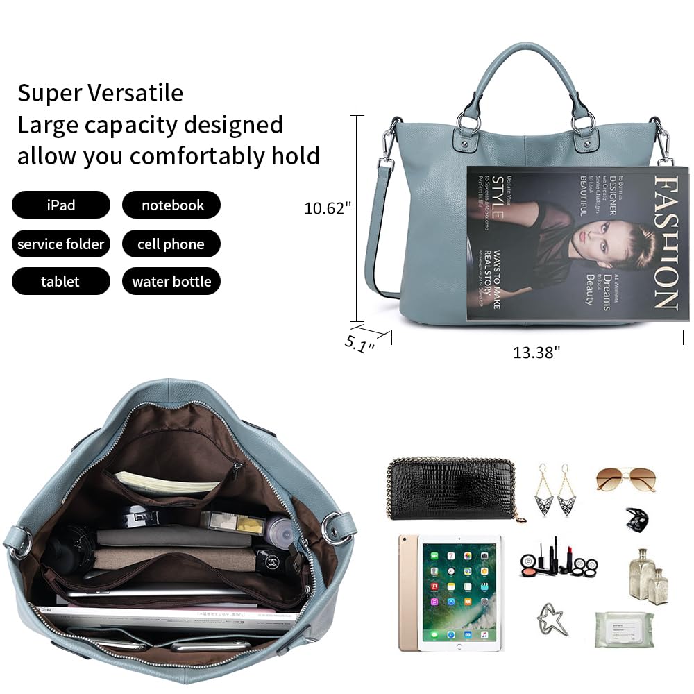 Kattee Women's Soft Leather Tote Bag - Stylish Top Handle Satchel Purse for Work, Travel & Everyday Use | Durable Designer Handbag for Women