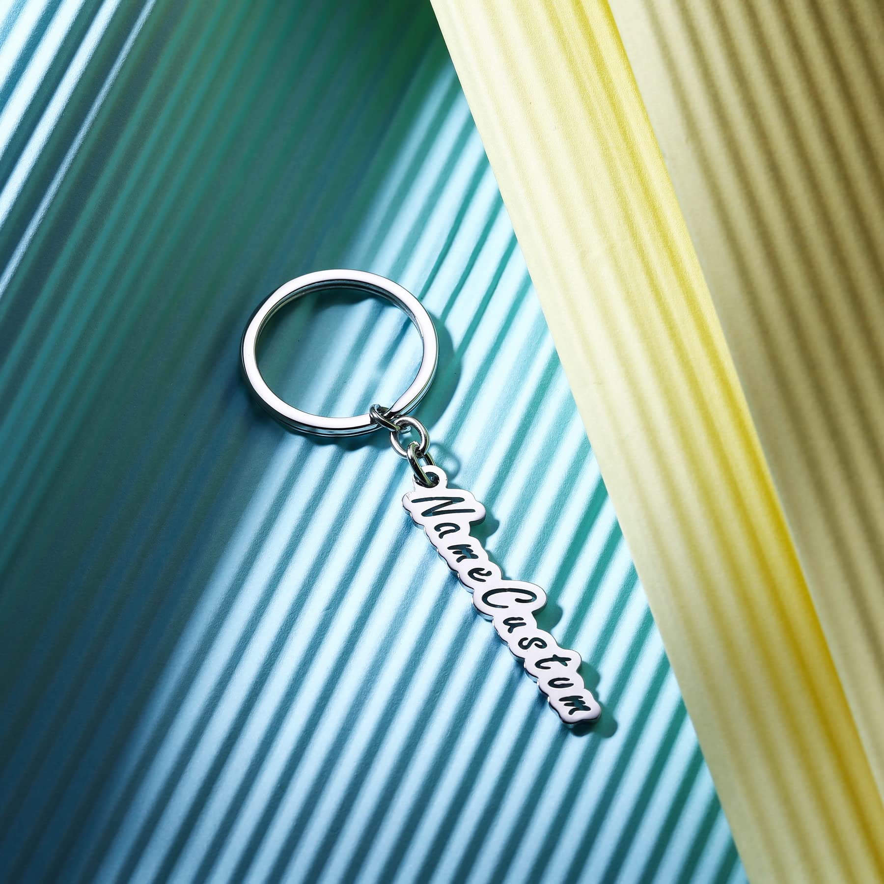 Custom Stainless Steel Name Keychain for Women & Men - Personalized Cut-Out Keychain Gift for Girlfriend, Boyfriend, Couples | Perfect for Anniversary, Birthday, Valentine's Day Gifts