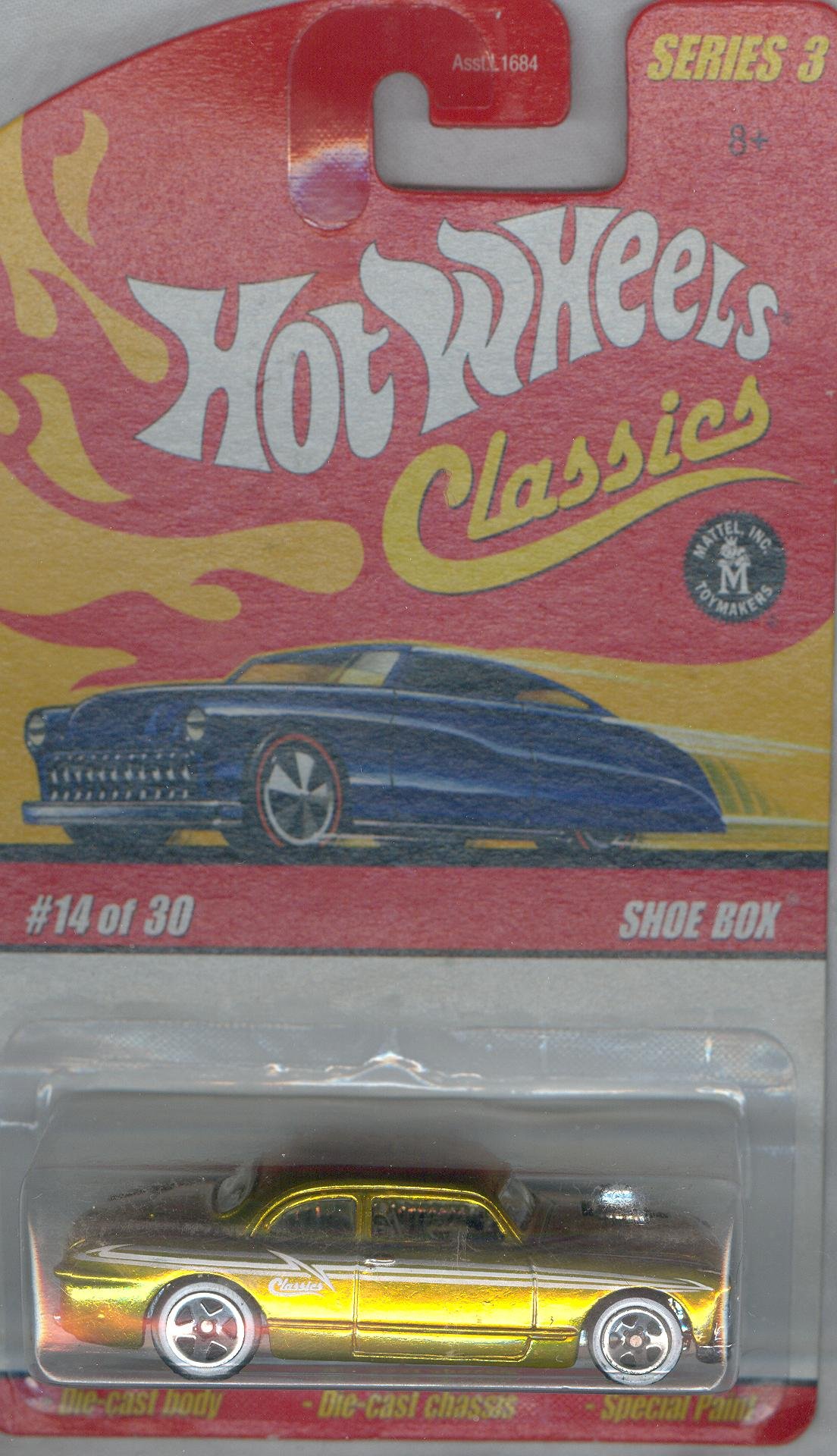 Hot Wheels 2006 Classics Series 3 GOLD Shoe Box 1:64 Scale Die-Cast Car - Rare Collectible for Display, Gifts & Racing Fun