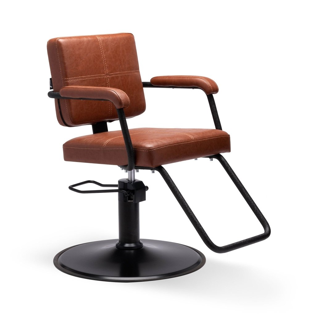 Lanvain ® Blake Styling Chair 63 - Professional Salon Hairdressing Chair with Adjustable Height & Footrest | Perfect for Salon, Barber Shop & Home Styling Station