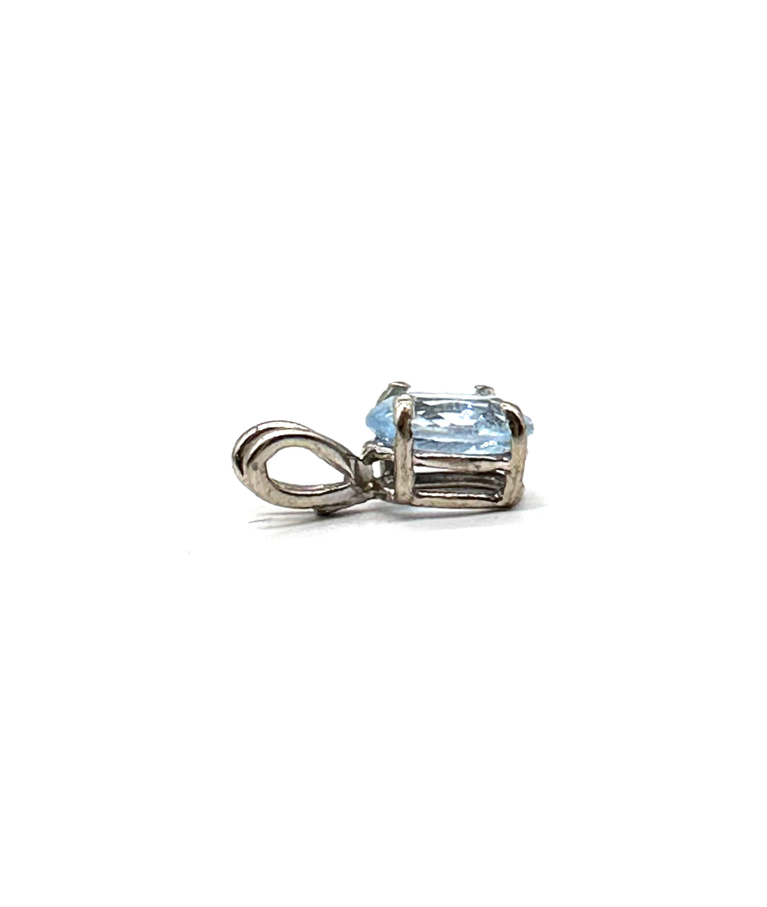 Oval Blue Topaz Pendant Necklace - Genuine 925 Sterling Silver Jewelry for Women - Perfect Gift for Birthday, Anniversary & Valentine's Day