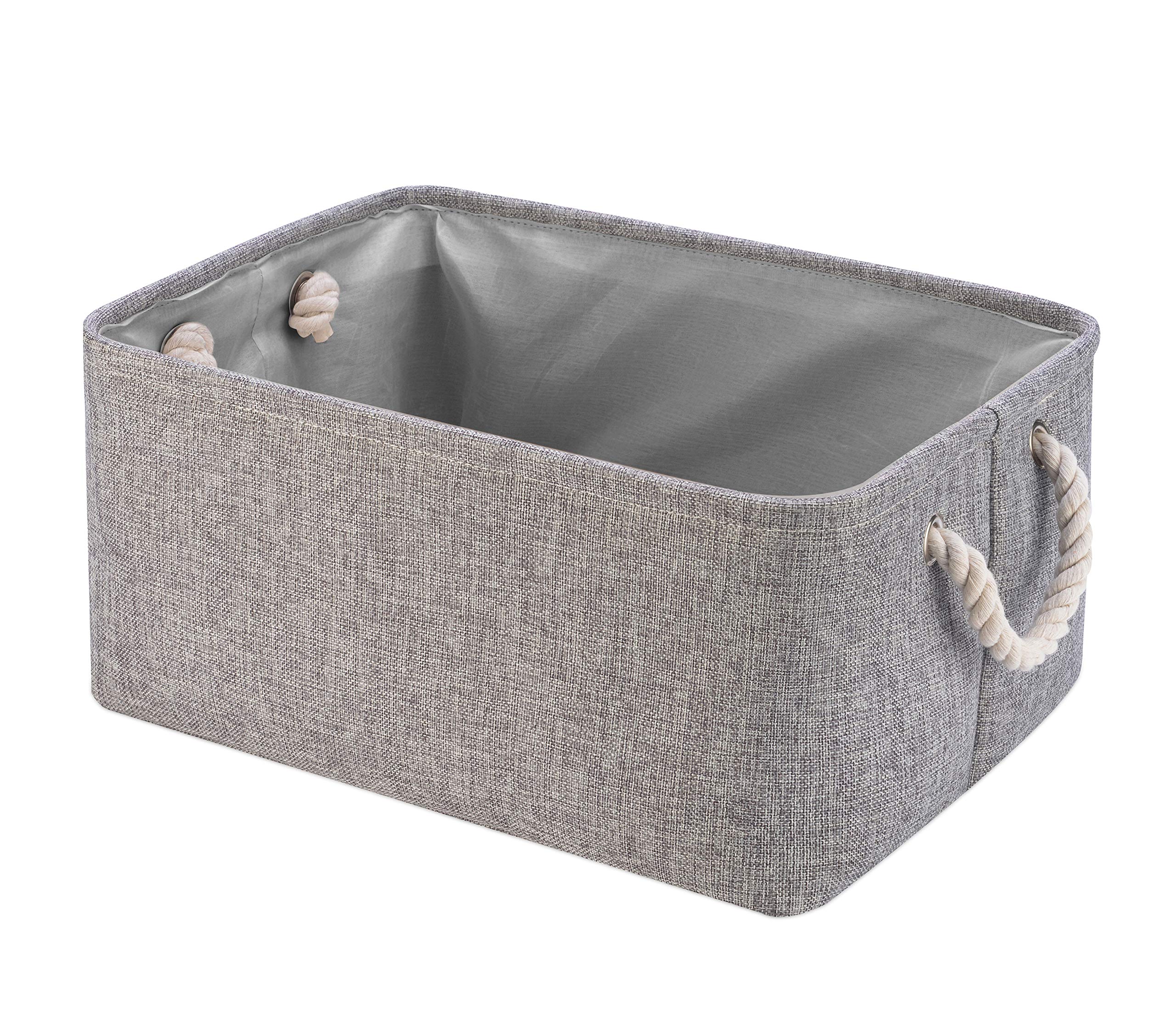 Foldable Fabric Storage Bins with Handles - Collapsible Rectangular Linen Storage Box Organizer for Nursery, Kids Room, Toys, Clothes & Towels (16