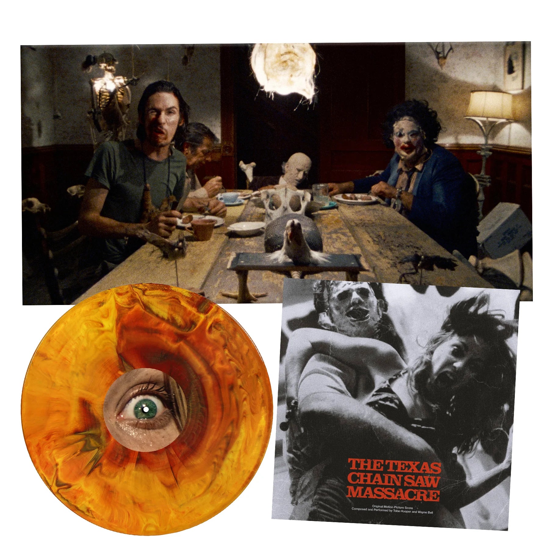 Texas Chain Saw Massacre (1974) Original Soundtrack Vinyl LP - Classic Horror Movie Music for Halloween Parties & Film Collectors