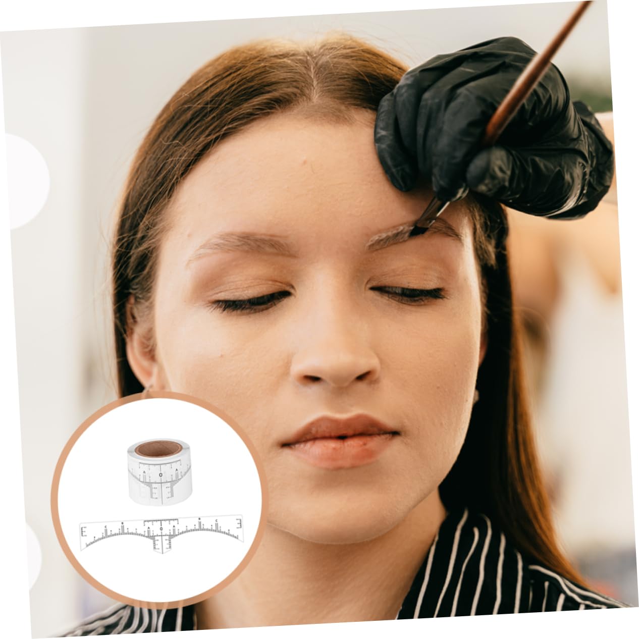 FRCOLOR 150 Pcs Eyebrow Stickers, Eyebrow Guide Stencil, Eyebrow Shaping Tool, Transparent Eyebrow Positioning Stickers – Perfect for Eyebrow Makeup, Shaping, and Symmetry – Ideal for Home, Salon, and Professional Use