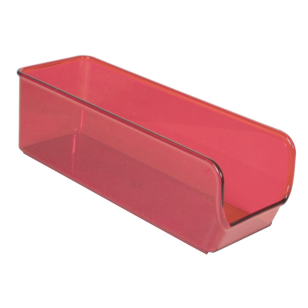 InterDesign Linus Kitchen Storage Containers for Pantry, Refrigerator & Freezer - Airtight Food Organizer Bins in Scarlet Red | Perfect for Meal Prep, Leftovers & Bulk Food Storage