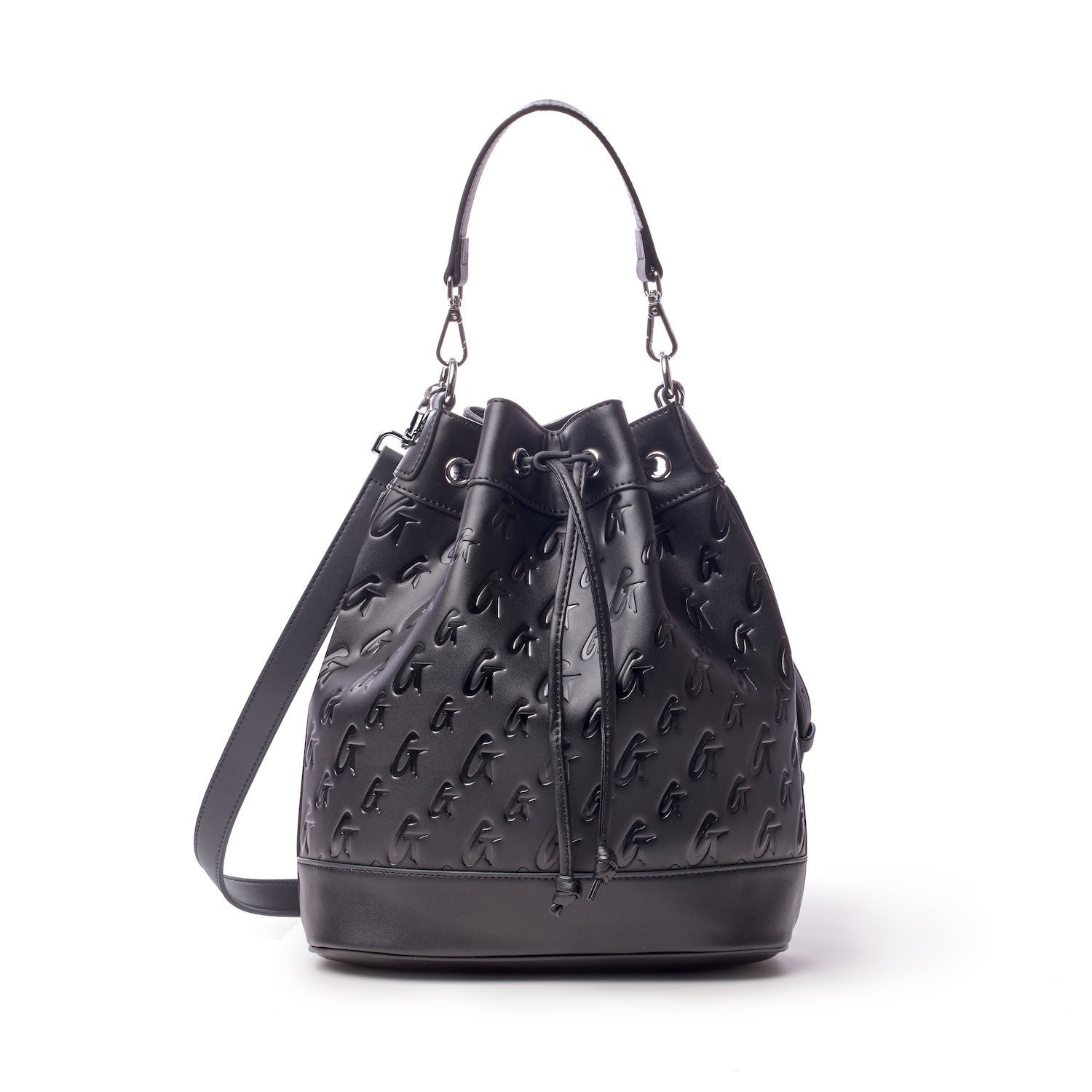 Large Monogram Bucket Bag in Black - Stylish & Spacious Tote for Women, Perfect for Work, Travel & Everyday Use