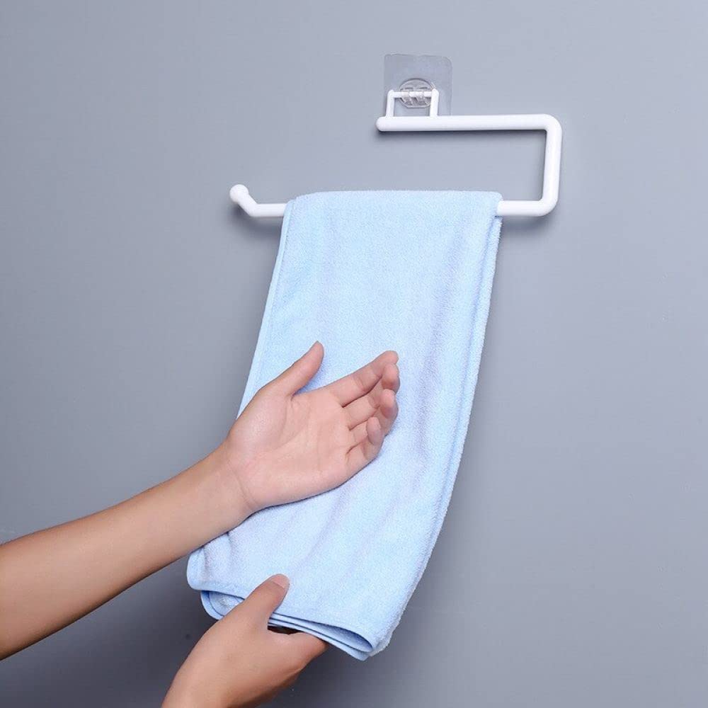 Adjustable Self-Adhesive Toilet Paper Holder - Strong Plastic Bathroom Tissue Roll Rack for Kitchen, WC & Bathroom Storage | Space-Saving Design for Small Spaces & RVs