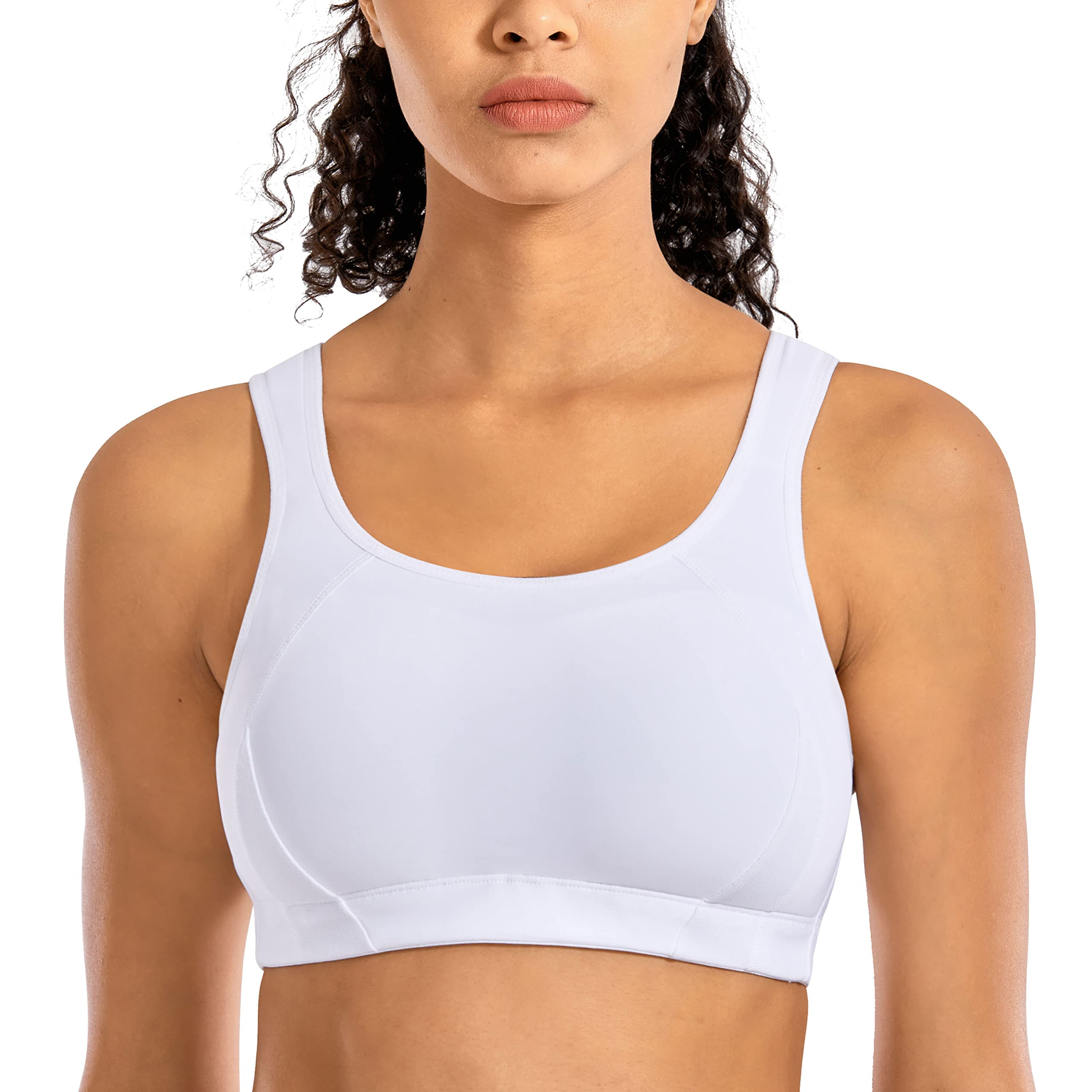 SYROKAN Women's Full Coverage High Impact Sports Bra - Wireless, Padded, Bounce Control - Plus Size Workout Bra for Running, Gym & High-Intensity Training