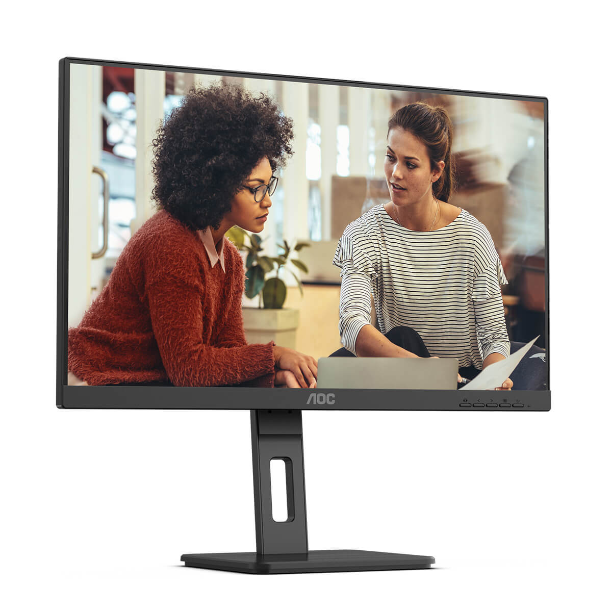 AOC 24E3QAF 24 Inch FHD 100Hz IPS Business Monitor with Built-in Speakers - Perfect for Office Work, Gaming, and Home Entertainment