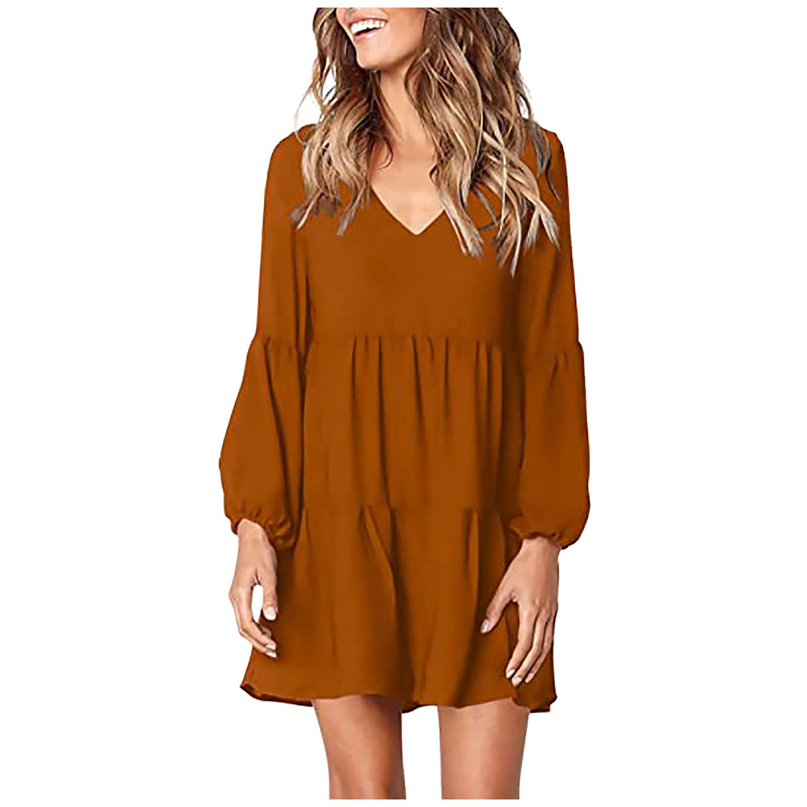 Twoker Women's Summer Dress - Elegant Swing Knee Length Dress for Women, Sexy Flowy Dress for Casual Wear, Date Night, Beach Vacation and Office Outfits
