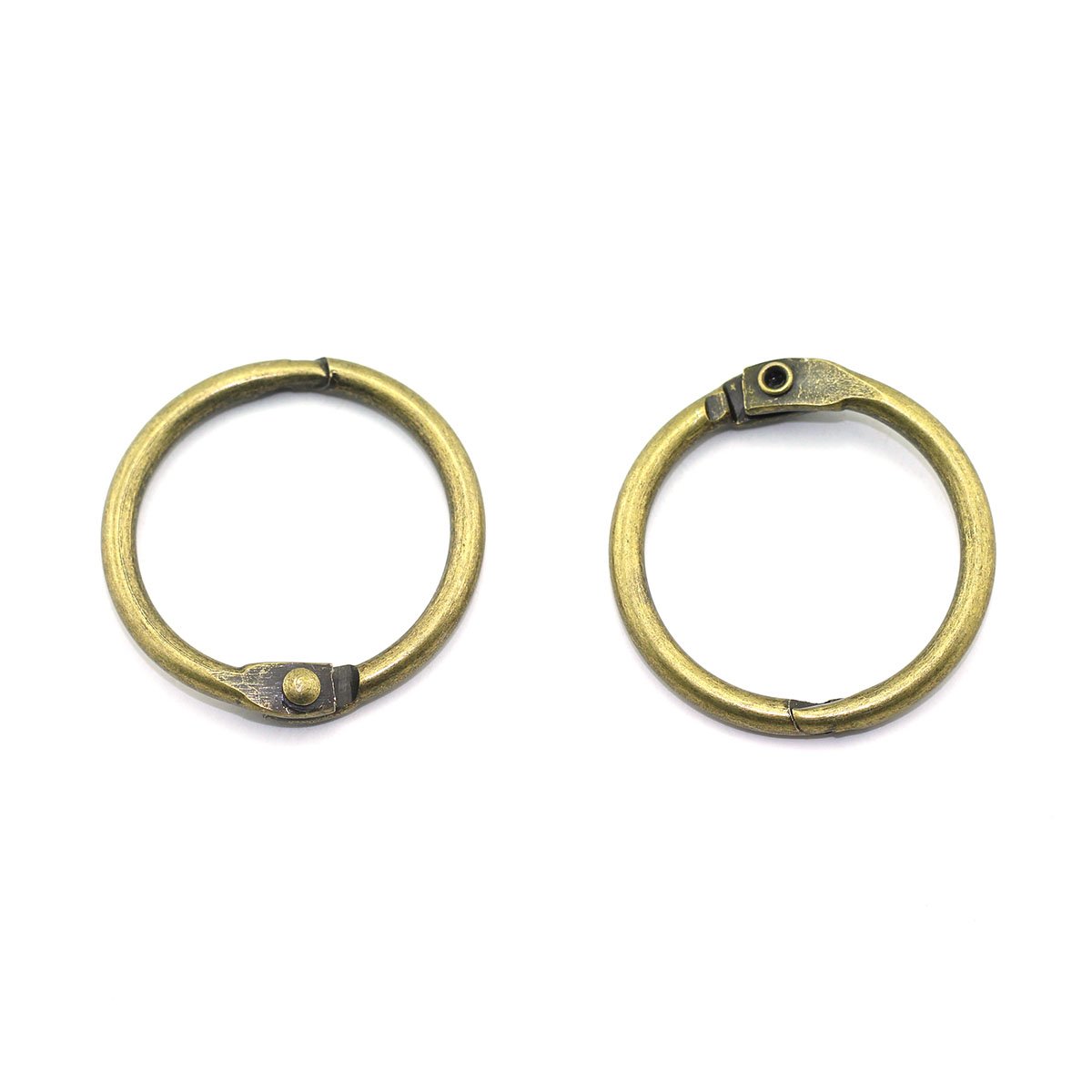 50pcs 1 Inch Bronze Book Rings - 25.4mm Metal Loose Leaf Binder Rings for Scrapbooking, Sketchbooks, Photo Albums, DIY Crafts - Perfect for School Projects, Office Organization & Memory Keeping