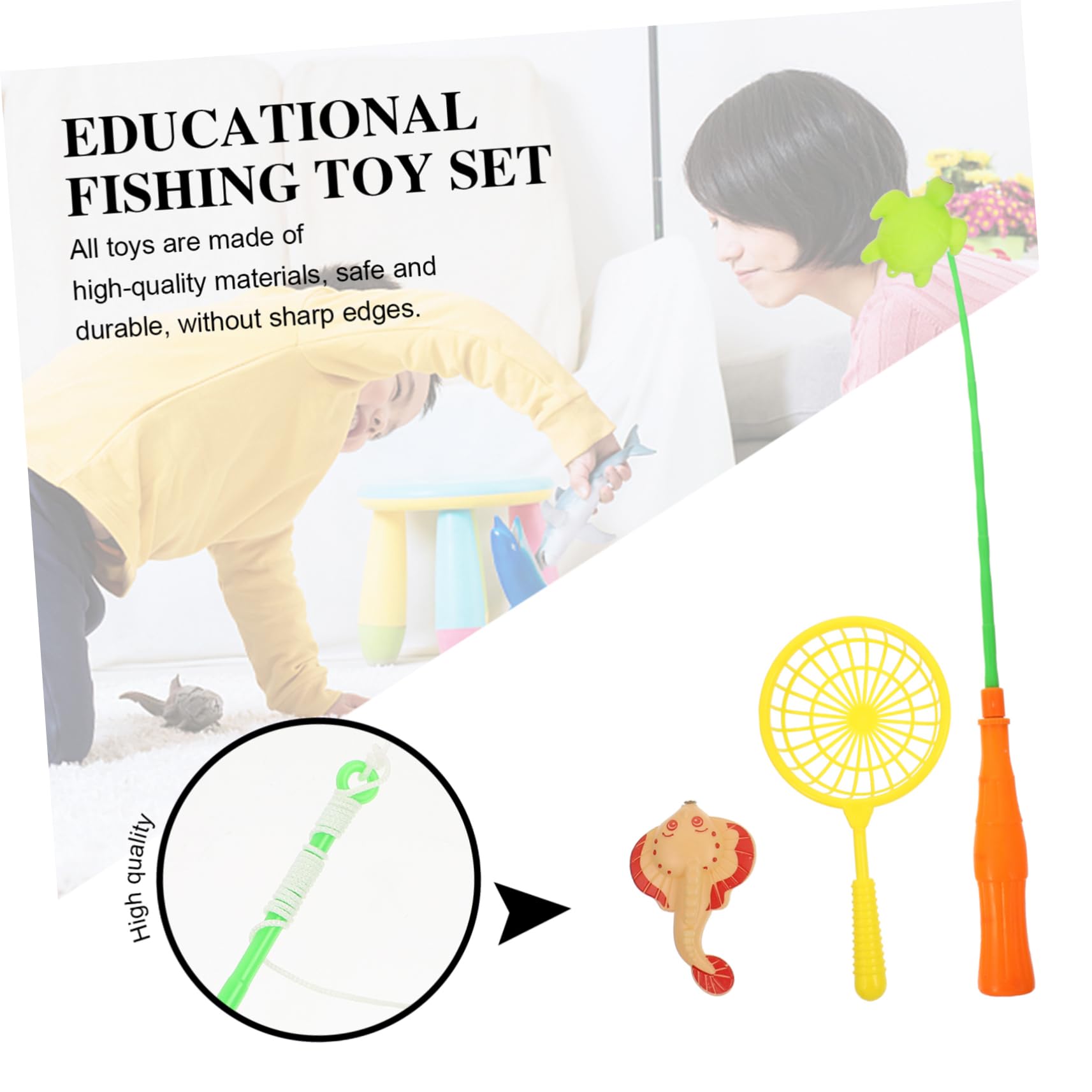 HOOTNEE Kids Fishing Game Toy Set - Educational Water Play Pool Toys for Toddlers & Children - Fun Outdoor & Indoor Activity for Beach, Pool, Birthday Parties & Summer Games