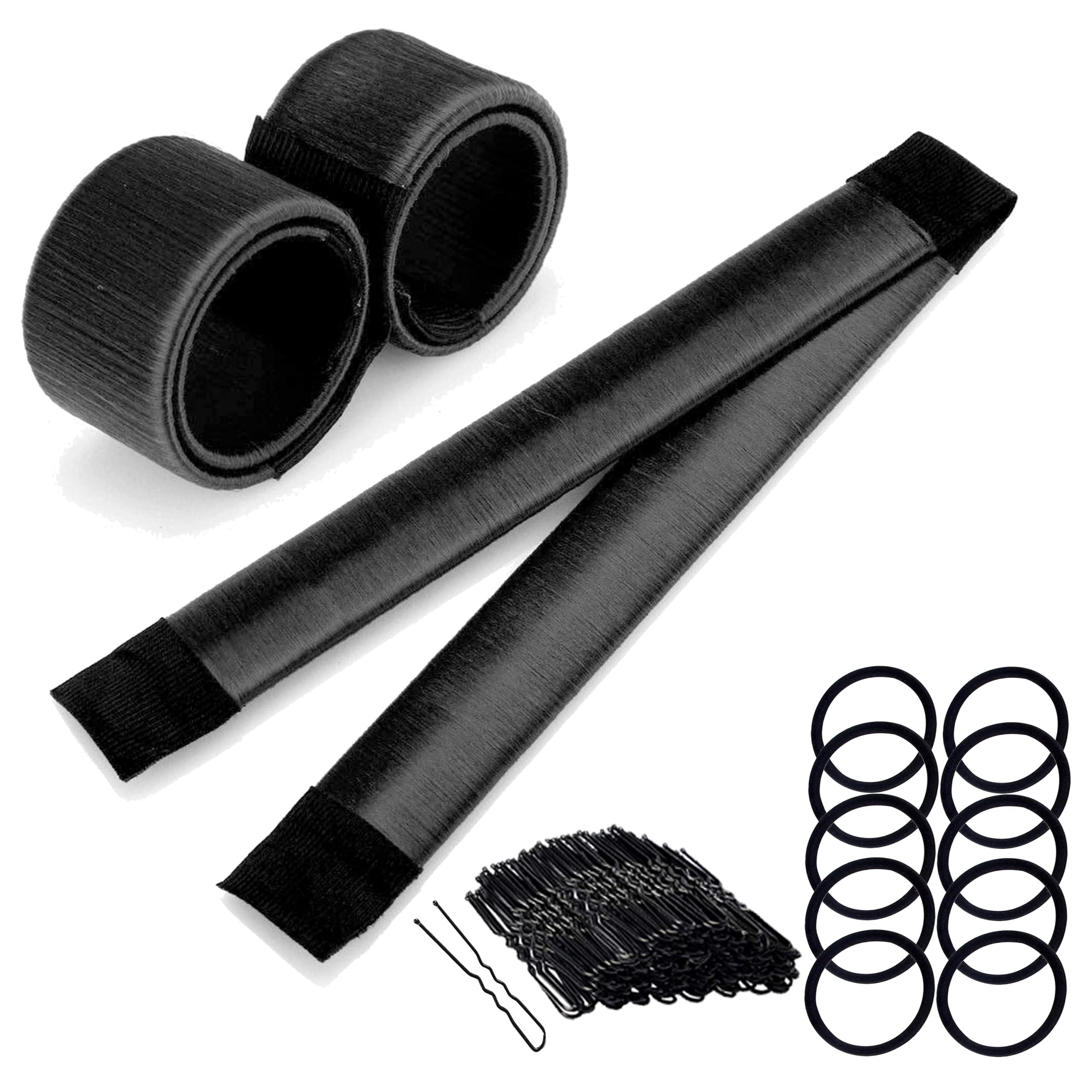 Best Hair Bun Maker for Women & Girls – French Twist Hairstyle Tool, DIY Donut Doughnut Hair Crown Shaper (2-Pack, Small Size, Black) – Perfect for Updos, Weddings & Everyday Styling