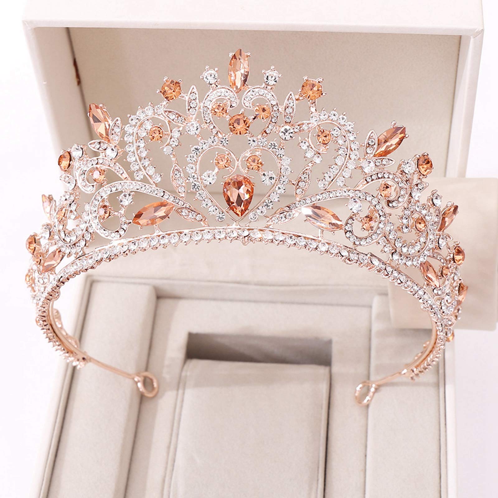 Sparkling Rhinestone Wedding Tiara for Bride - Crystal Bridal Crown & Princess Headpiece for Women | Perfect for Weddings, Prom, Pageants & Costume Parties