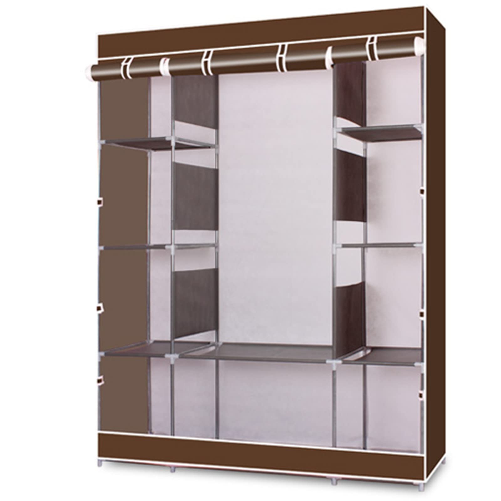Mushugu 4-Layer 10-Slot Non-Woven Fabric Storage Organizer for Closet, Bedroom & Living Room - Perfect for Clothes, Shoes, and Home Organization