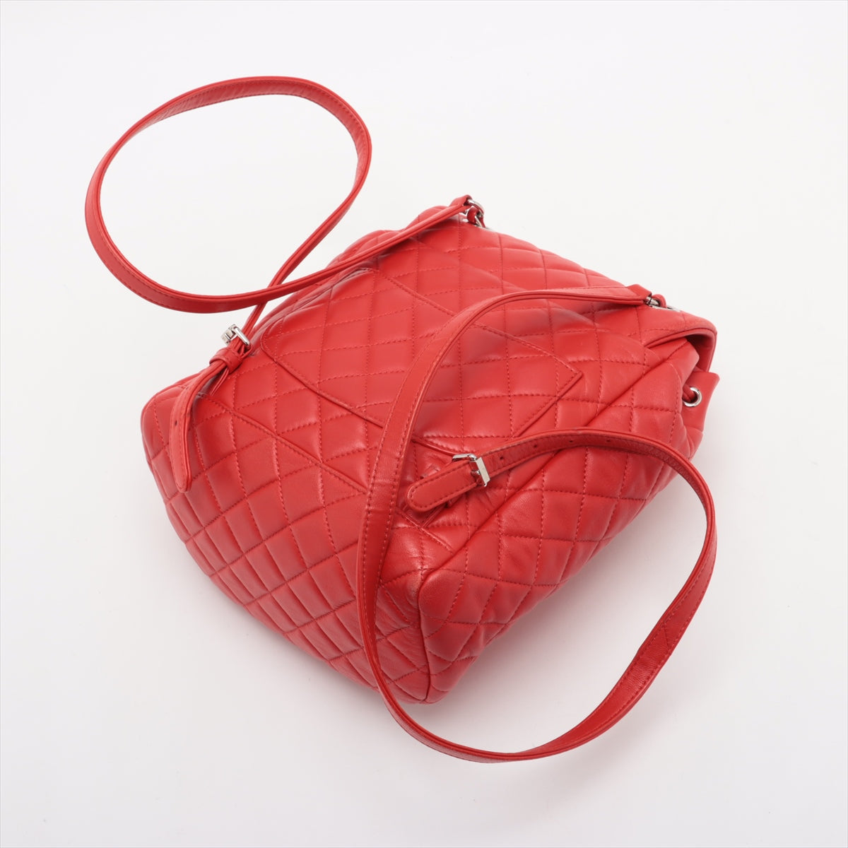 Chanel CC Logo Matelasse Lambskin Chain Drawstring Backpack in Red - Luxury Designer Handbag for Women | Perfect for Travel, Shopping & Evening Events (PREORDER)