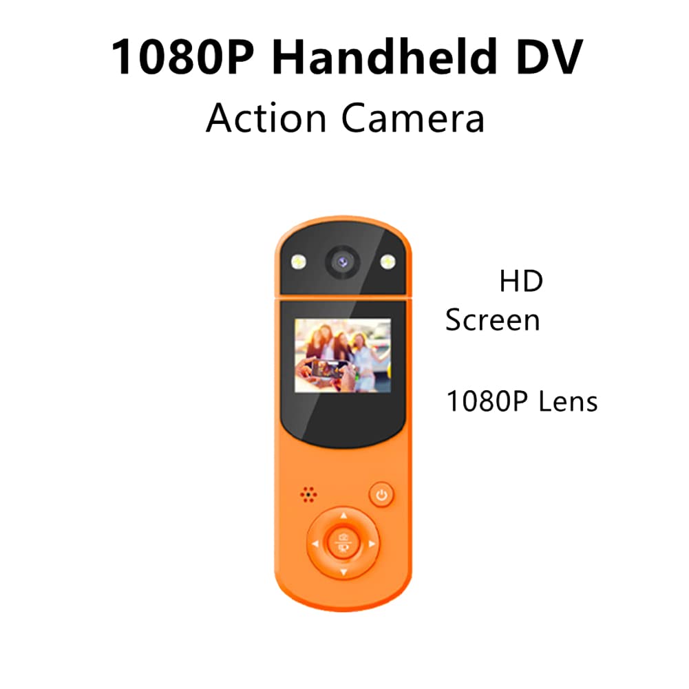 AIDIRui 1080P HD Mini Sport Camera - Handheld Digital DV Camera with Infrared Night Vision, Portable Action Camera for Outdoor Sports, Travel & Adventure (Black) - Perfect for Hiking, Cycling, and Waterproof Activities