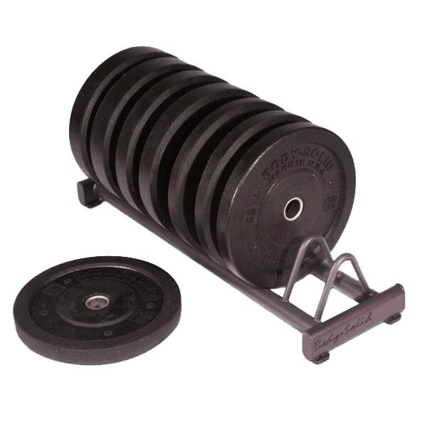 Body Solid USA Premium Bumper Plates OBPH - Olympic Weight Plates for CrossFit, Powerlifting & Home Gym Workouts - Durable Rubber Coated Weight Plates for Drop Protection & Noise Reduction