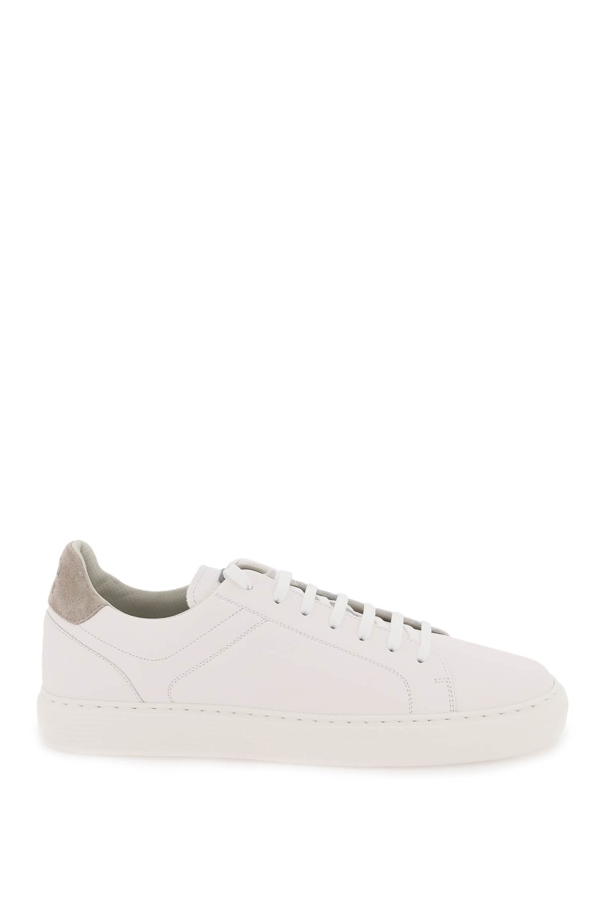 Brunello Cucinelli Premium Grain Leather Sneakers for Men - Stylish & Comfortable Casual Shoes for Everyday Wear, Travel & Office