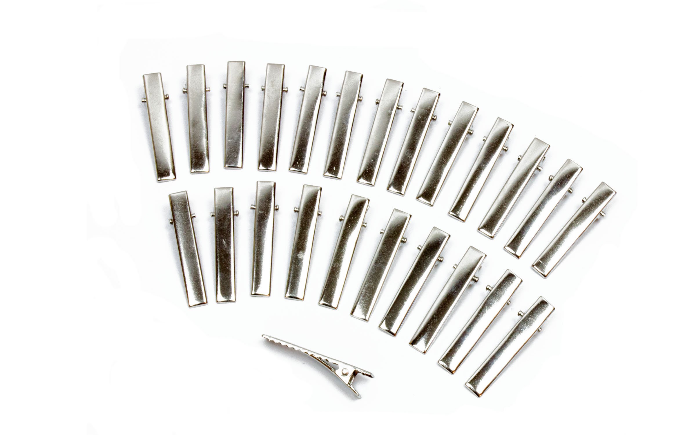 40mm Metal Alligator Hair Clips - 100 Pack Bulk Hair Accessories for Women, Girls - Perfect for Styling, Braids, Ponytails & DIY Hair Crafts