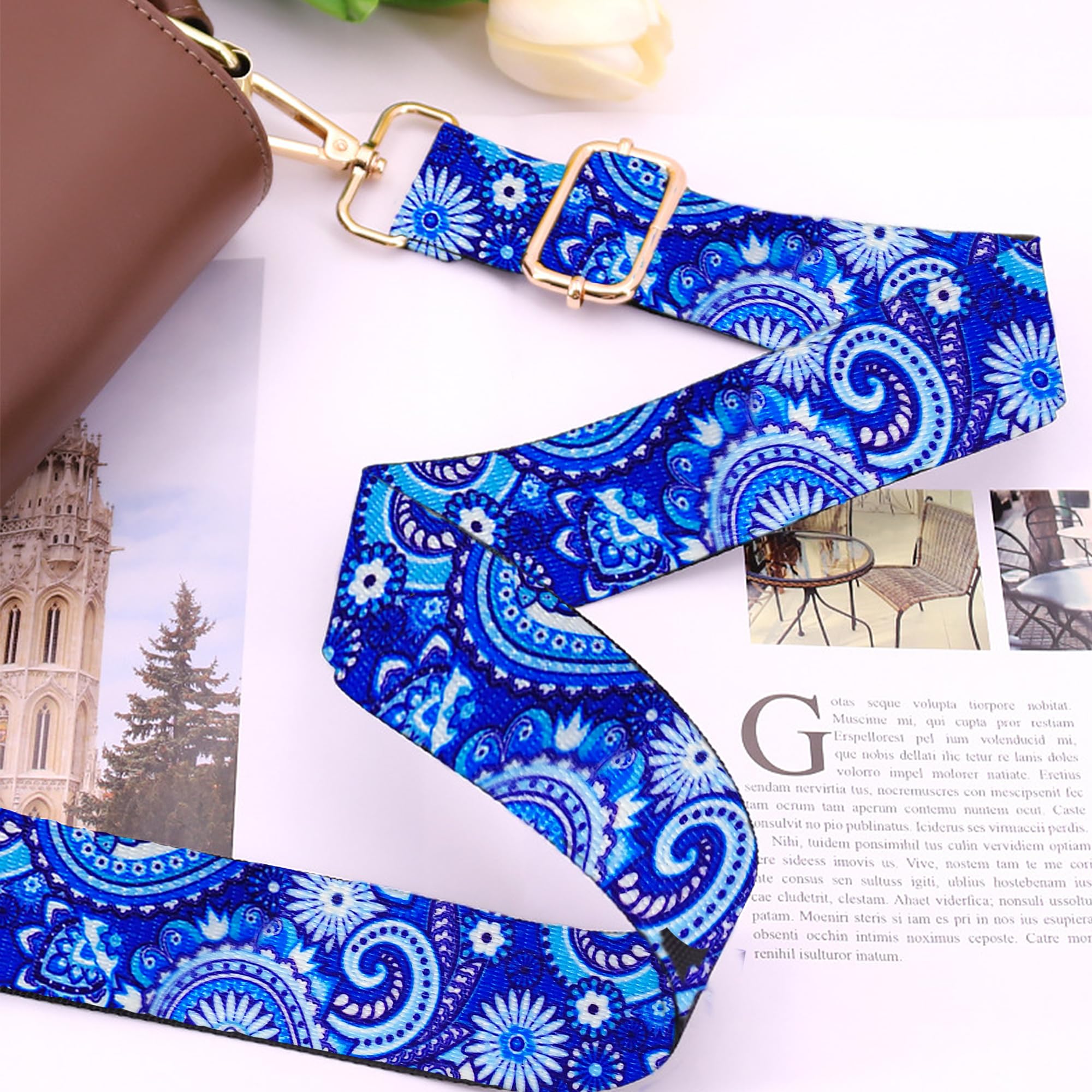 6-Piece Purse Straps Replacement Set - 1.5 Inch Adjustable Crossbody & Shoulder Bag Straps for Handbags - Perfect for Daily Use, Travel & Shopping
