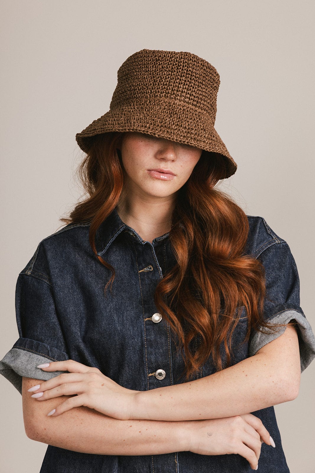Crochet Packable Bucket Hat for Women - Breathable Summer Sun Hat with Wide Brim - Perfect for Beach, Travel, and Outdoor Activities
