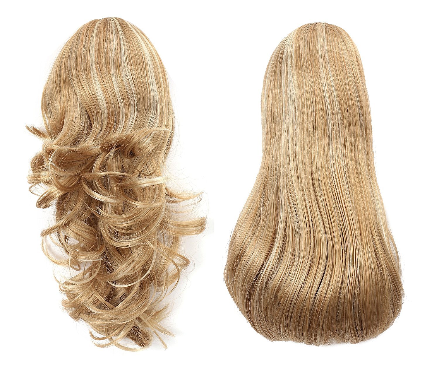 Onedor 15 Inch Synthetic Fiber Curly Ponytail Hair Extension with Clip-in Jaw Clips - Dual-Use Hairpiece for Women (24H613) | Perfect for Parties, Weddings & Daily Styling