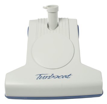 H-P TurboCat Air Driven Brush for All Central Vacuums - White Universal Power Nozzle for Deep Carpet Cleaning | Perfect for Home, Office & Pet Hair Removal